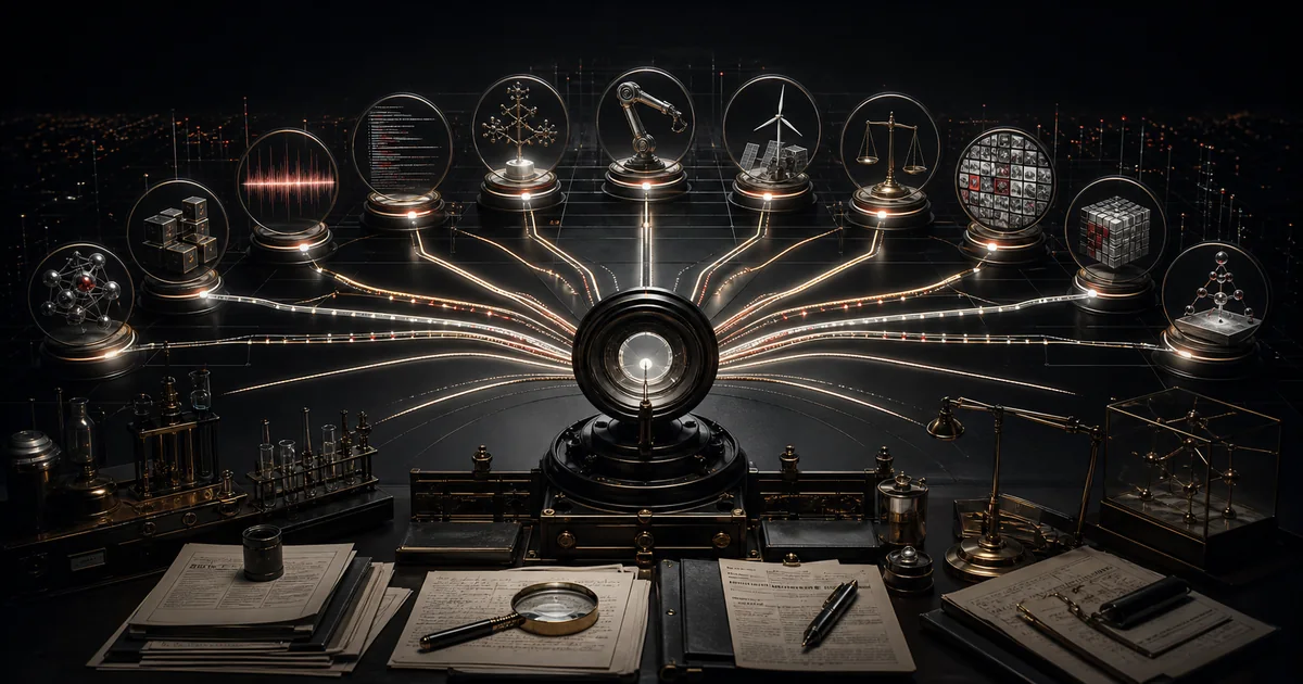 Twelve possible AI futures connected to an evidence-driven forecasting instrument