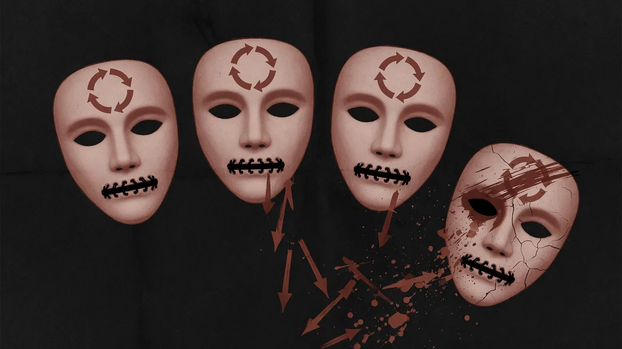 False consensus among AI masks with one dissenting mark